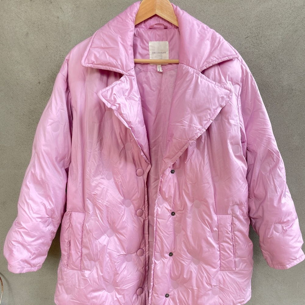 Lavender blazer puffer from Anthropologie